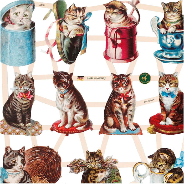 Vintage Die-Cuts: Cats