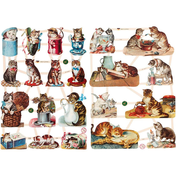 Vintage Die-Cuts: Cats