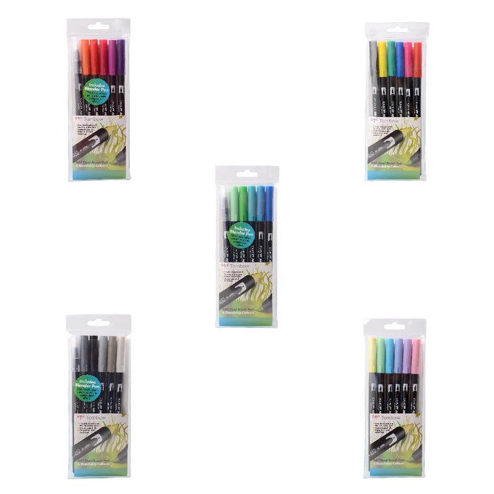 Dual Brush Pens - 6 Per Pack