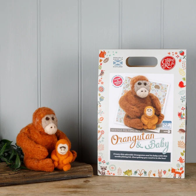 Orangutan & Baby Needle Felting Kit