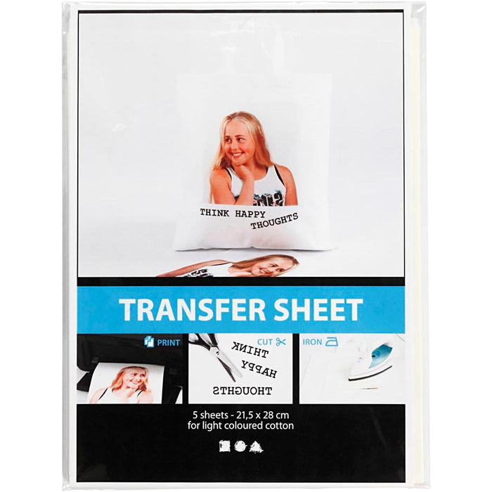 Transfer Sheet Light Fabrics 21.5 x 28cm - 3 Sheets