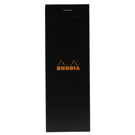 Rhodia Black Head Stapled Pad 7.4X21Cm Sq.5X5 82009C