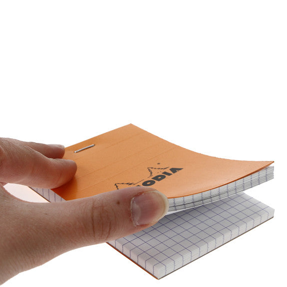 Rhodia Orange Head Stapled Pad 7.4X10.5Cm Sq.5X5  11200C