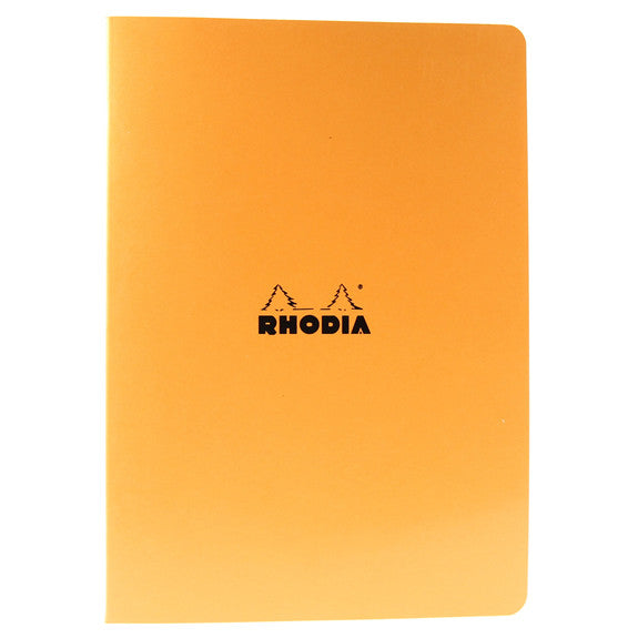 Rhodia Orange Side Stapled Notebook. 210X297 48S Lined 119168C