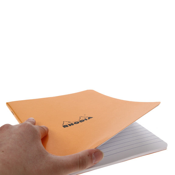 Rhodia Orange Side Stapled Notebook. 148X210 48S Lined 119188C