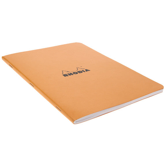 Rhodia Orange Side Stapled Notebook. 148X210 48S Lined 119188C