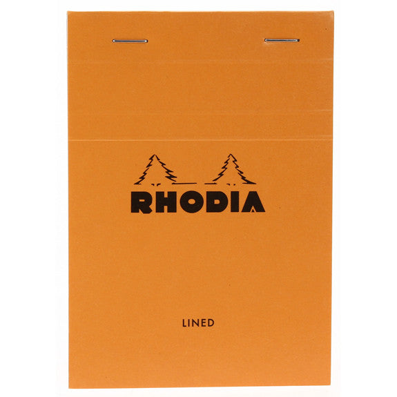 Rhodia Orange Head Stapled Pad 10.5X14.8Cm Lined 13600C