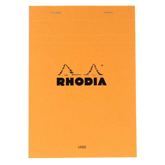 Rhodia Orange Head Stapled Pad 14.8X21Cm Lined & Margin 16600C