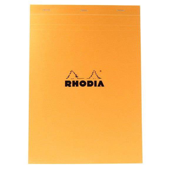 Rhodia Orange Head Stapled Pad 21X29.7Cm Sq.5X5 18200C