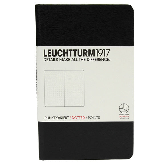 Leuchtturm 1917 Classic Black Hardcover Pocket Notebook Dotted