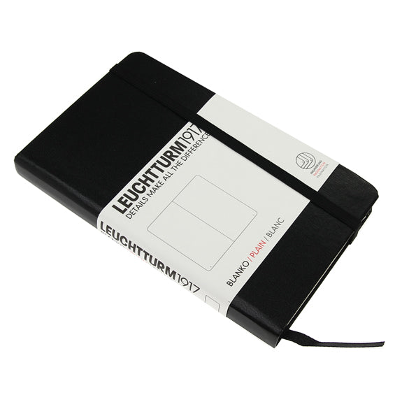 Leuchtturm 1917 Classic Black Hardcover Pocket Notebook Plain