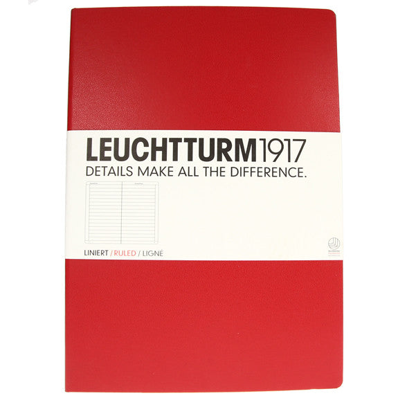 Leuchtturm 1917 Red Master Notebook Ruled