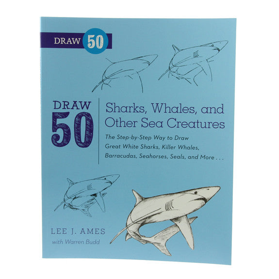 Draw 50 Sharks, Whales and Other Sea Creatures