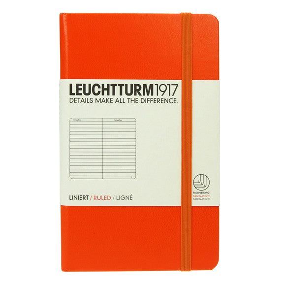 Leuchtturm 1917 Orange Pocket Notebook Ruled