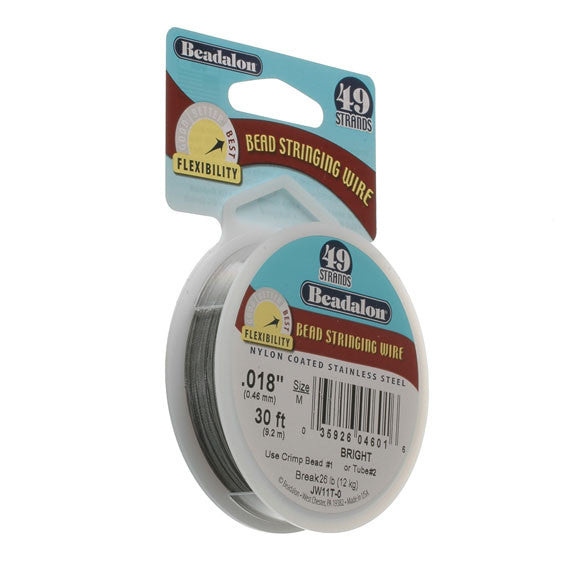 Beadalon: 49 Strand Wire: 0.46mm 9.2m Bright