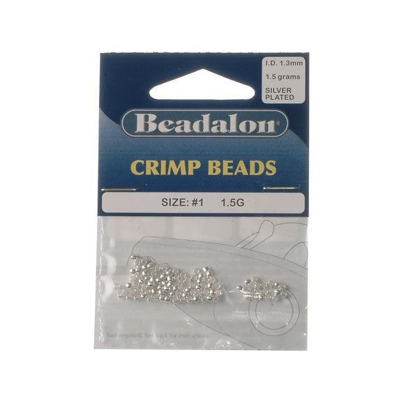 Beadalon Crimp Bead 2.0mm Silver Plate 1.5G