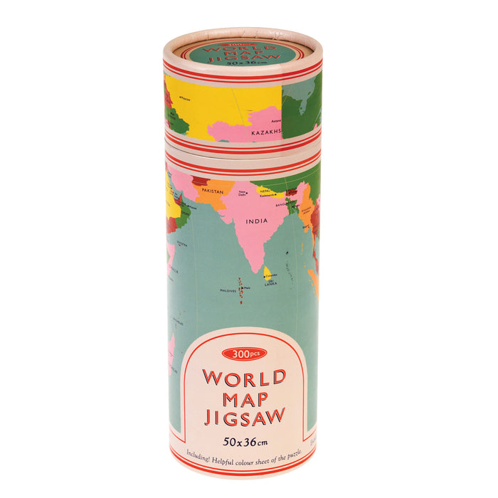 World Map 300 Piece Puzzle In A Tube