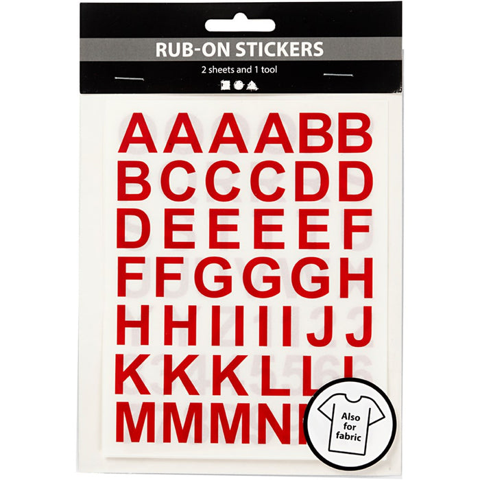 Rub-on Stickers - Red