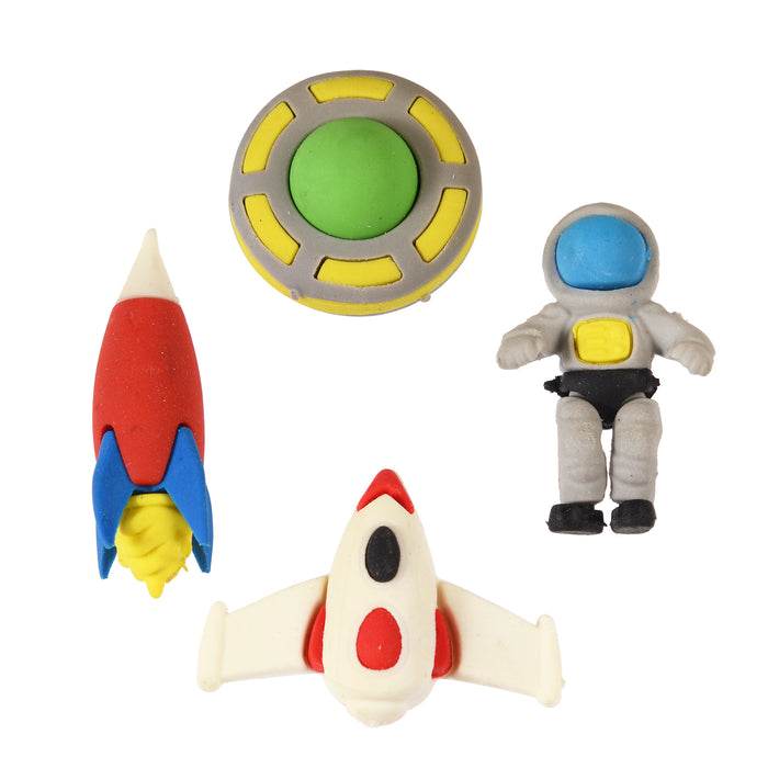 Set Of 4 Space Age Erasers