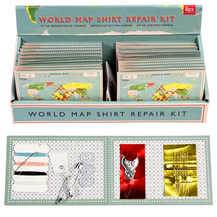 World Map Shirt Repair Kit
