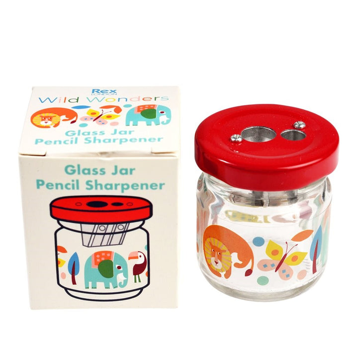 Wild Wonders Glass Jar Pencil Sharpener