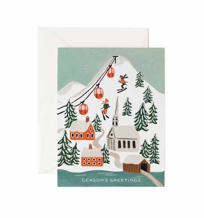Holiday Snow Scene Greetings Card