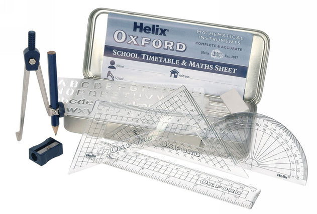 Helix Oxford Maths Set in Tin
