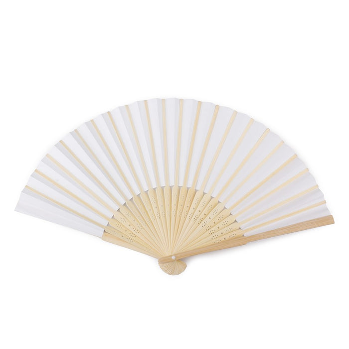 Hand Fan Bamboo & Paper 36x21cm - natural