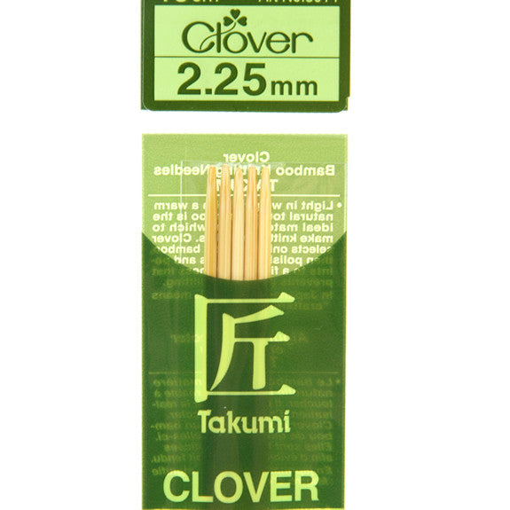 Clover Takumi Bamboo Knitting Needles - 2.25mm - 5pk