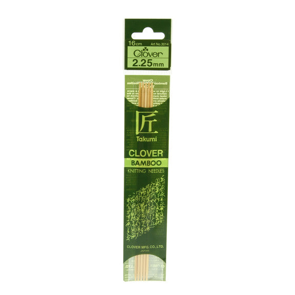 Clover Takumi Bamboo Knitting Needles - 2.25mm - 5pk