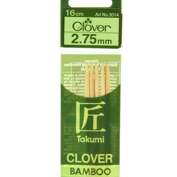 Clover Takumi Bamboo Knitting Needles - 2.75mm - 5pk