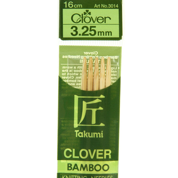 Clover Takumi Bamboo Knitting Needles - 3.25mm - 5pk