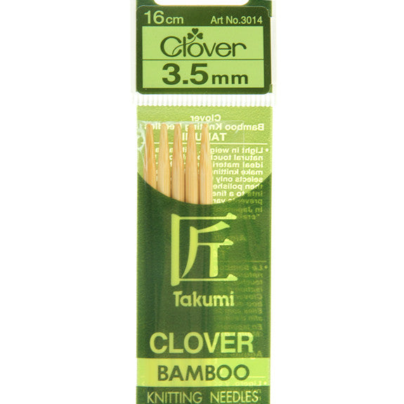 Clover Takumi Bamboo Knitting Needles - 3.5mm - 5pk