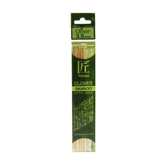 Clover Takumi Bamboo Knitting Needles - 3.5mm - 5pk