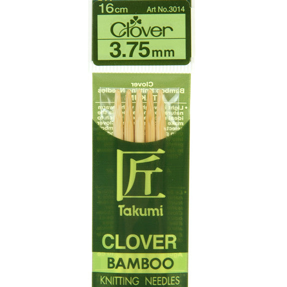 Clover Takumi Bamboo Knitting Needles - 3.75mm - 5pk