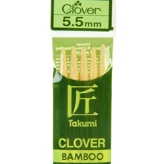 Clover Takumi Bamboo Knitting Needles - 5.5mm - 5pk