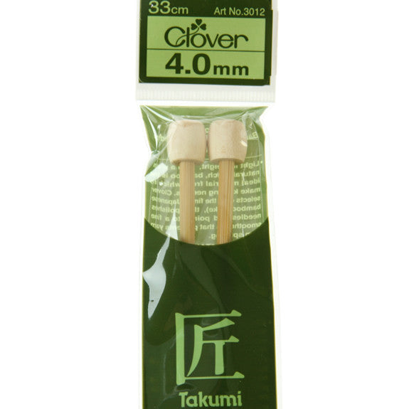 Clover Takumi Bamboo Knitting Needles - 4.0mm - 2pk