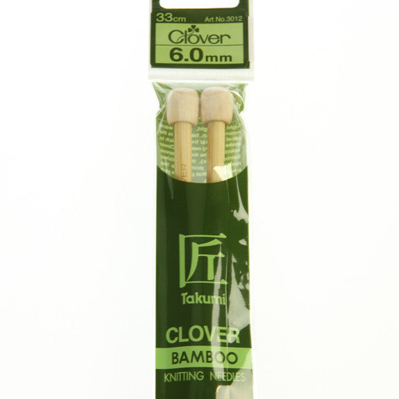 Clover Takumi Bamboo Knitting Needles - 6.0mm - 2pk