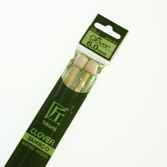 Clover Takumi Bamboo Knitting Needles - 6.0mm - 2pk