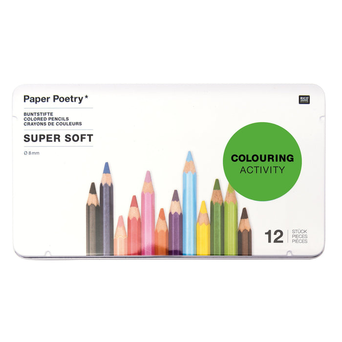 Soft Colour Pencils Tinbox 12