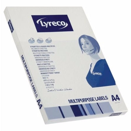 Lyreco White Laser Printer Labels 38.1mm x 21.2mm - Box of 6500