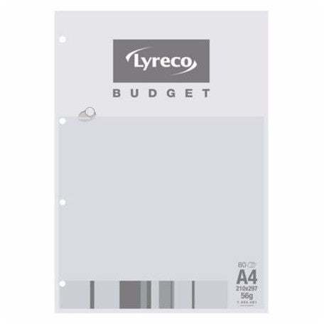 Lyreco Budget White A4 Notepads (RULED) 80 Sheets
