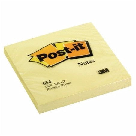 Post-It Notes Canary Yellow 76x76mm