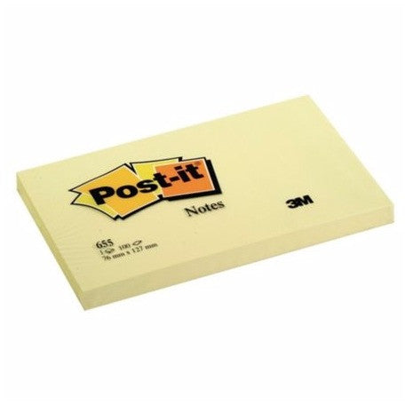 Post-It Notes Canary Yellow 127x76mm