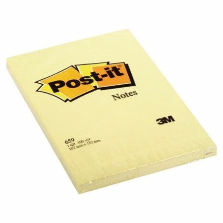 Post-It Notes Canary Yellow 152x102mm Large Format
