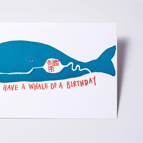 Egg Press Card Whale of a Birthday