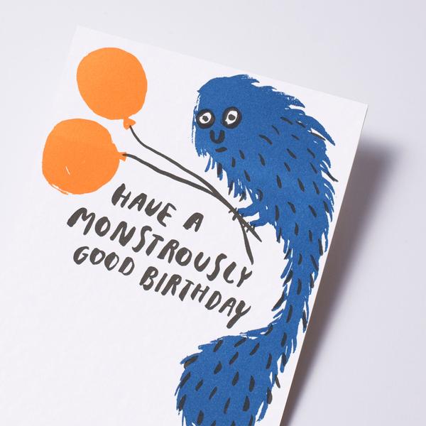Egg Press Card Monstrously Good Birthday