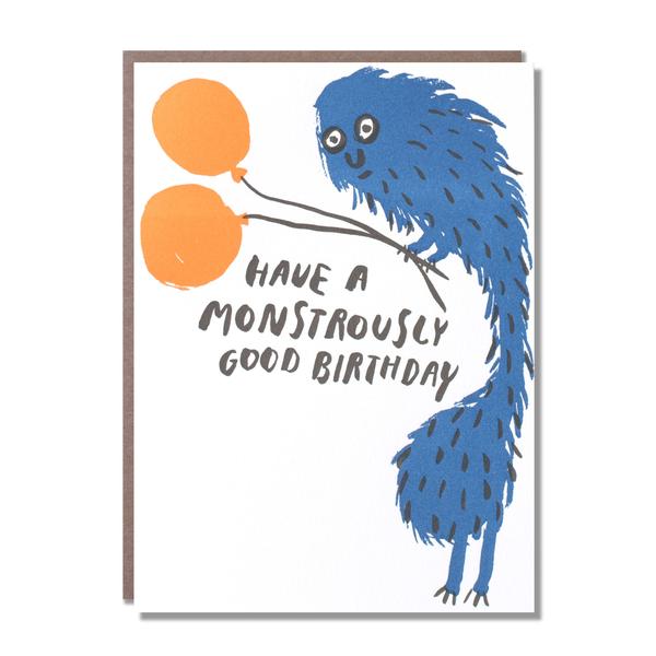 Egg Press Card Monstrously Good Birthday