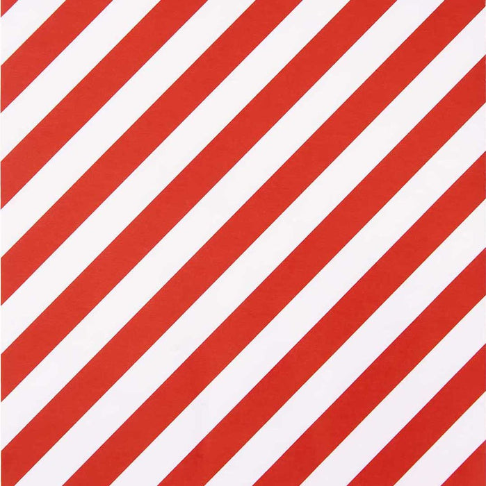 Red & White Stripe Wrapping Paper 8m