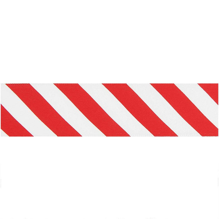 Rico Polyester Striped Ribbon Red/White 25mm x 3m